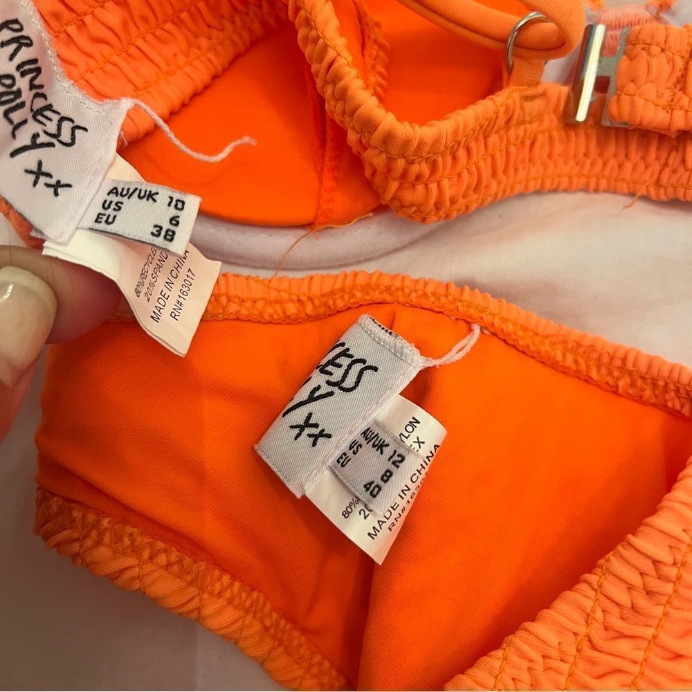 Princess Polly Orange Textured Bikini Set - Picture 4 of 4